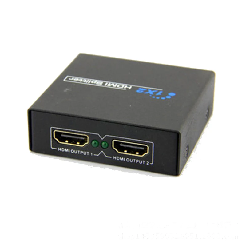 1 2 изход HDCP, HDMI-съвместим сплитер-усилвател на 1080P с двоен дисплей, за DVD, HDTV PS3 Xbox - 0