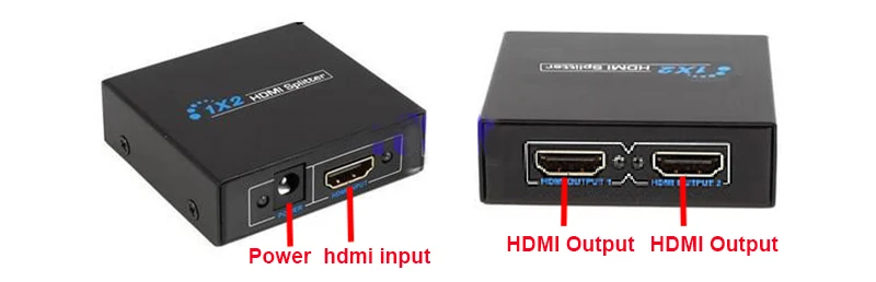 1 2 изход HDCP, HDMI-съвместим сплитер-усилвател на 1080P с двоен дисплей, за DVD, HDTV PS3 Xbox - 3