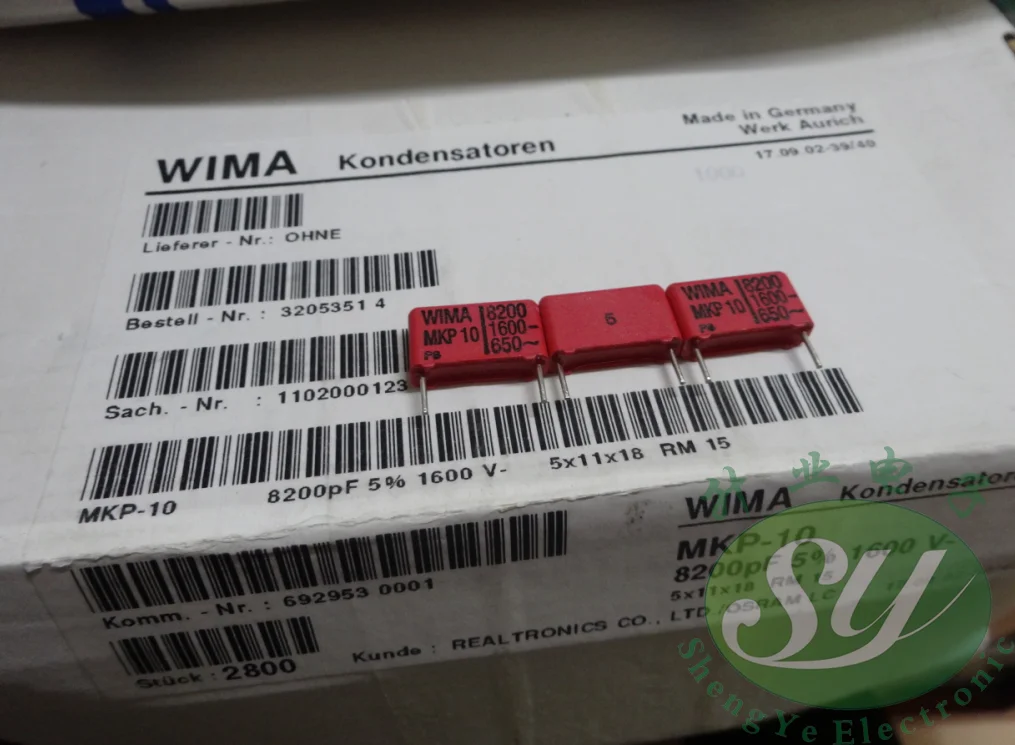 2020 гореща разпродажба 10 бр./20 бр. WIMA MKP10 нов 0,0082 uf/1600 8,2 nf 8200pf 8n2 822 филмът кондензатор 15 м Аудио кондензатор безплатна доставка - 0