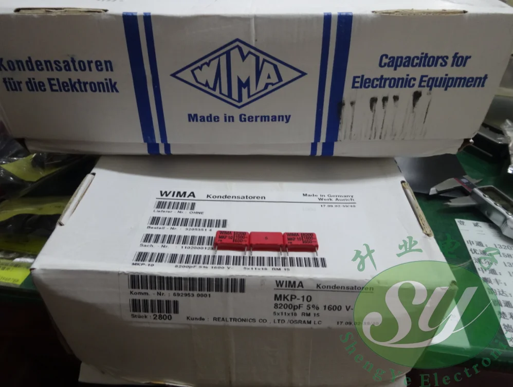 2020 гореща разпродажба 10 бр./20 бр. WIMA MKP10 нов 0,0082 uf/1600 8,2 nf 8200pf 8n2 822 филмът кондензатор 15 м Аудио кондензатор безплатна доставка - 1