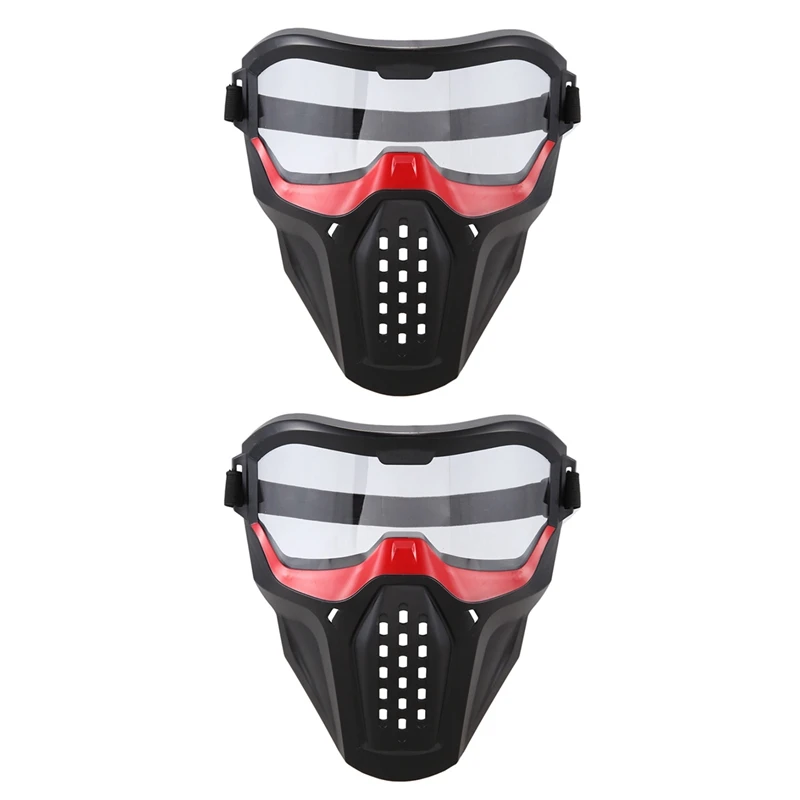 2X маска, предпазни очила за игра Nerf силен вятър Out Door, червен - 0