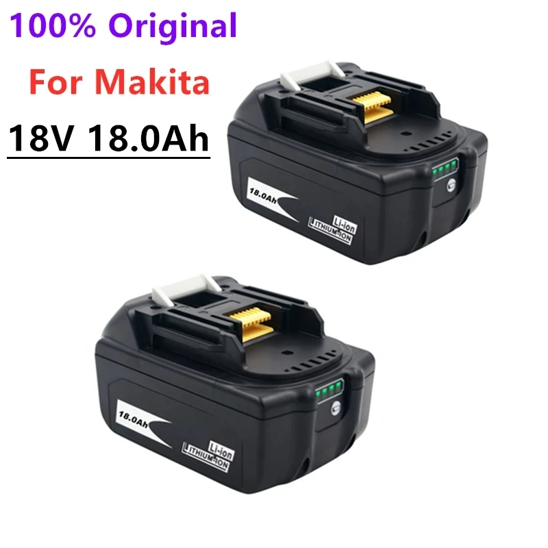 Bl1860 акумулаторна батерия 18v 18000mah литиево-йонна за makita 18v батерия bl1840 bl1850 bl1830 bl1860b lxt 400 + зарядно устройство - 3