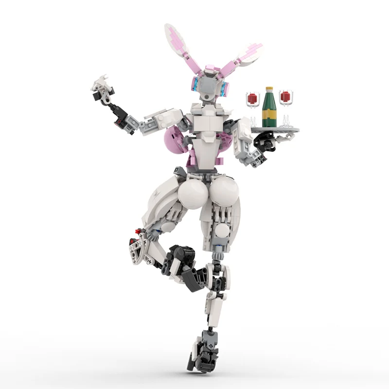 BuildMoc Робот-Зайо, фигурки на Ангели, Набор от градивни елементи, Кожа, Дамско Крило, Птица, Заек, мобилен Костюм, тухли, Играчки, Подаръци за деца - 5