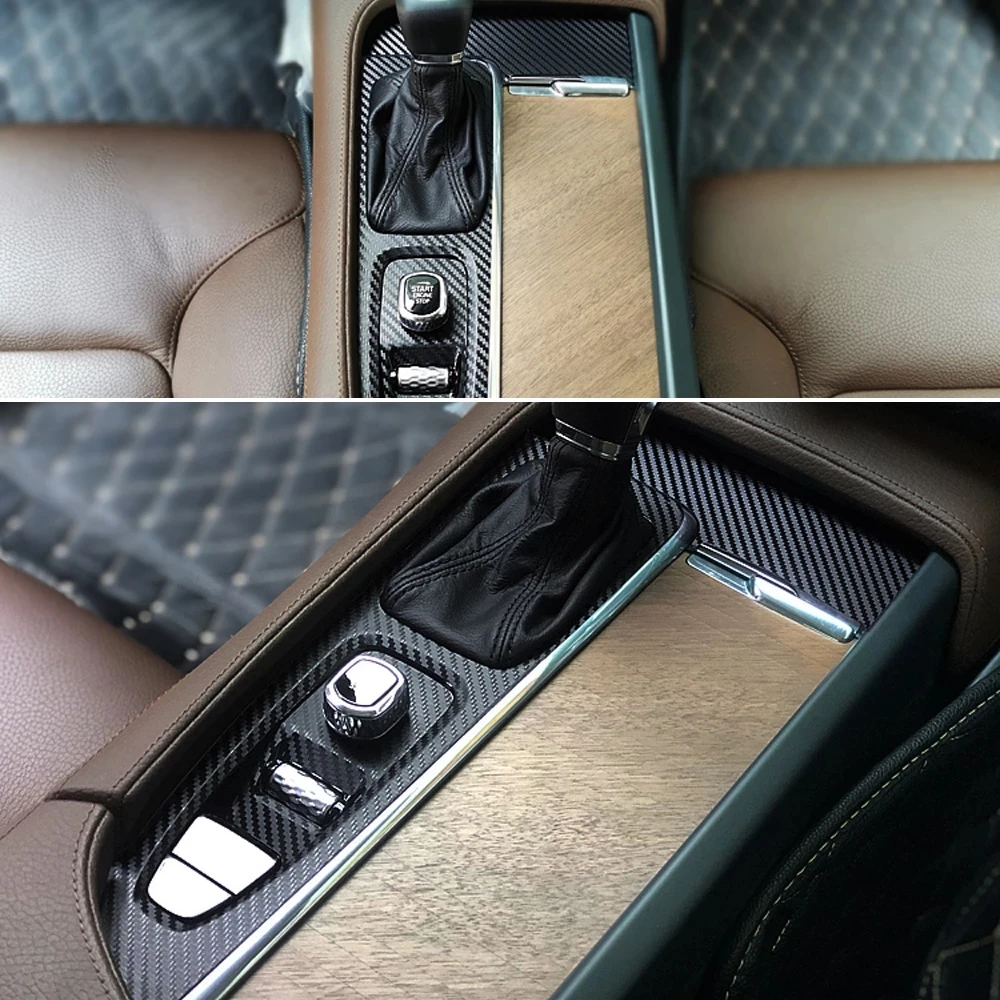 Автоаксесоари, 3D/5D стикери от карбон за Volvo S90 2017-2019, вътрешна централна контролен панел, врата копчето, декор за подреждане - 2