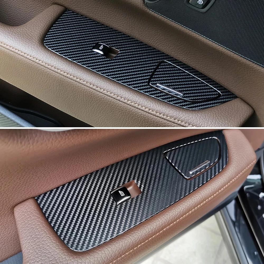 Автоаксесоари, 3D/5D стикери от карбон за Volvo S90 2017-2019, вътрешна централна контролен панел, врата копчето, декор за подреждане - 3