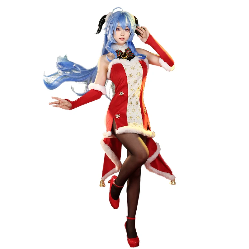 Ганью Cosplay играта Genshin Impact 【S-3XL】 DokiDoki-R Game Genshin Impact Коледна рокля Ганью Додзин Cosplay хубава рокля плюс размер - 4