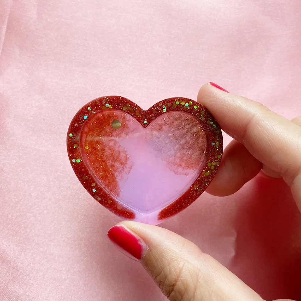 Едно малко Сърце, тава, чиния, червено, розово, за пробиване на диаманти, 5D, инструмент за изготвяне на диаманти със собствените си ръце - 0