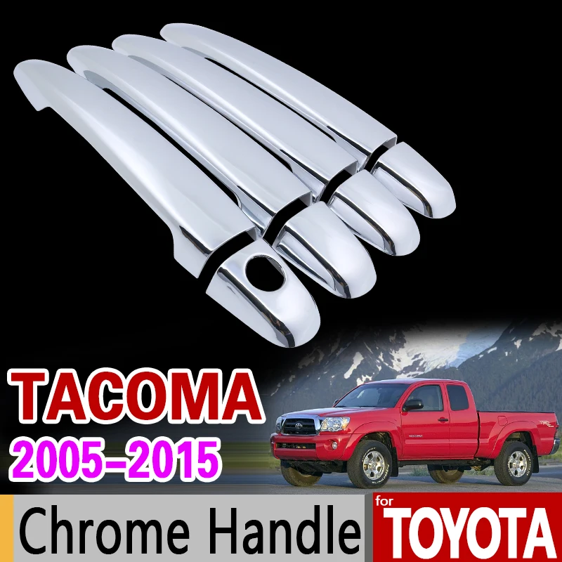 за Toyota Tacoma 2005-2015 хромирана дръжка комплект облицовки, шапки 2006 2007 2009 2010 2011 2012 2014 автоаксесоари стикер за стайлинг на автомобили - 0
