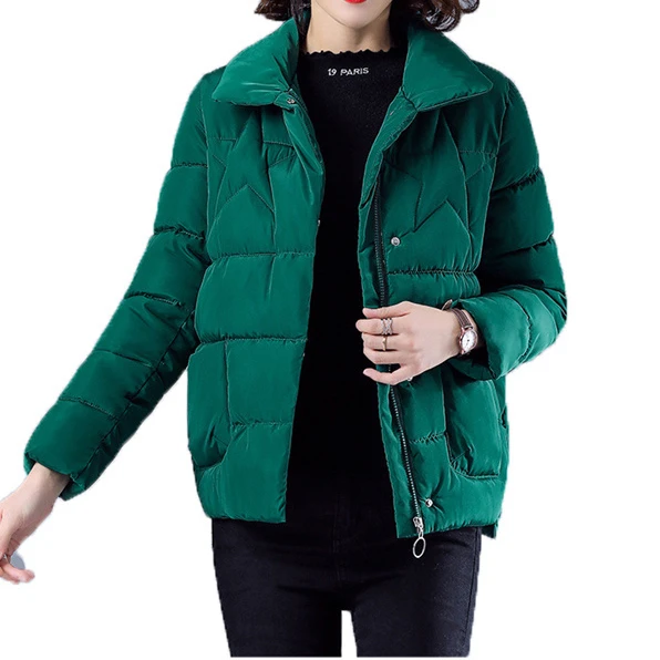 Мама, есенно-зимния лесно доловими пуховое памучни палто, ново 2021 г., червен, сив, зелен, плюс Размер, елегантен топ, модерни къси паркове, яке - 1