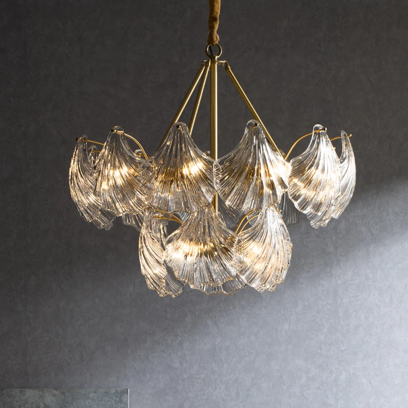 Напълно бронзова лампа, луксозен полилей от кристал стъкло за хола, благородна лампа за трапезария, главна спалня - 2