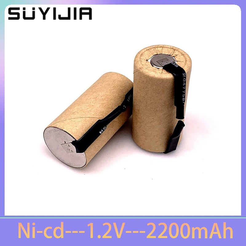 Оригинална батерия 1.2V2200mAh Отвертка Електрическа Бормашина SC Sub C Ni-Cd Батерия с електрически инструменти Раздел NiCd SUBC Елементи - 3