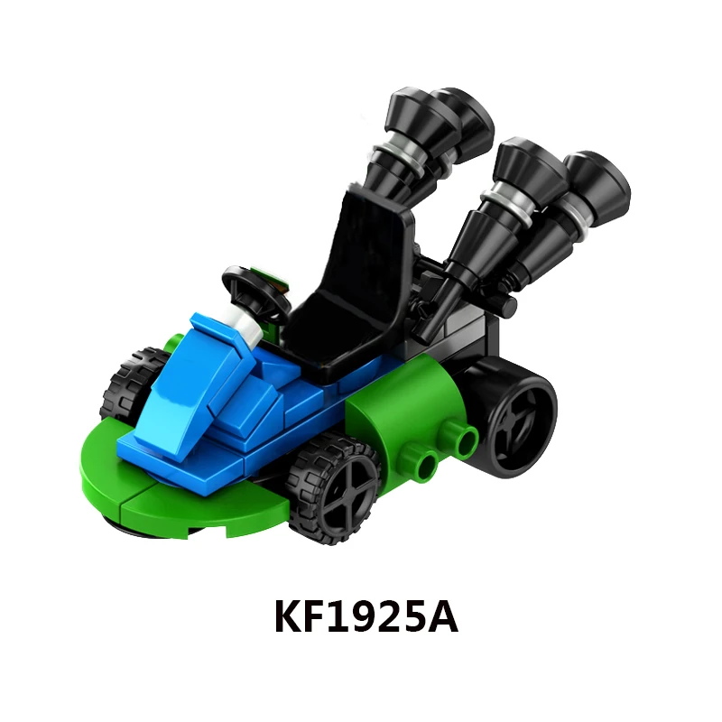 Популярни игрови герои с расата си кола, събрани строителни блокове, завършени фигурки, детски образователни играчки, Juguetes KF6186A - 3