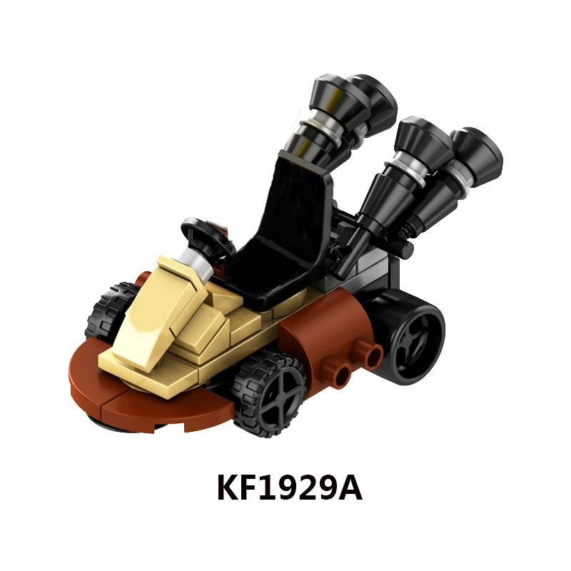 Популярни игрови герои с расата си кола, събрани строителни блокове, завършени фигурки, детски образователни играчки, Juguetes KF6186A - 5