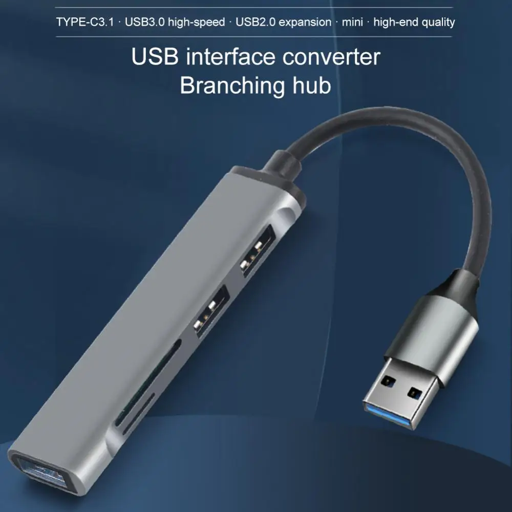 С порта Sd Tf Usb 3.0 2.0 хъб ивица на Преносим hub Type C USB сплитконцентратор конвертор за компютър Macbook високоскоростен 5 в 1 - 5