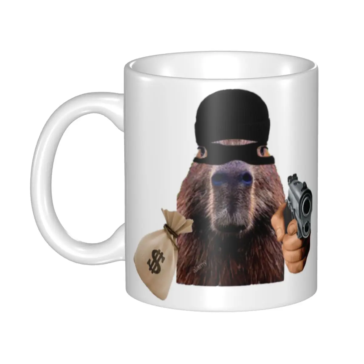 Уважавайте Капибару, Забавен грызунок, кафеена чаша Capibara, направени със собствените си ръце Керамична чаша за чай с мляко, Чаши и чаши - 4