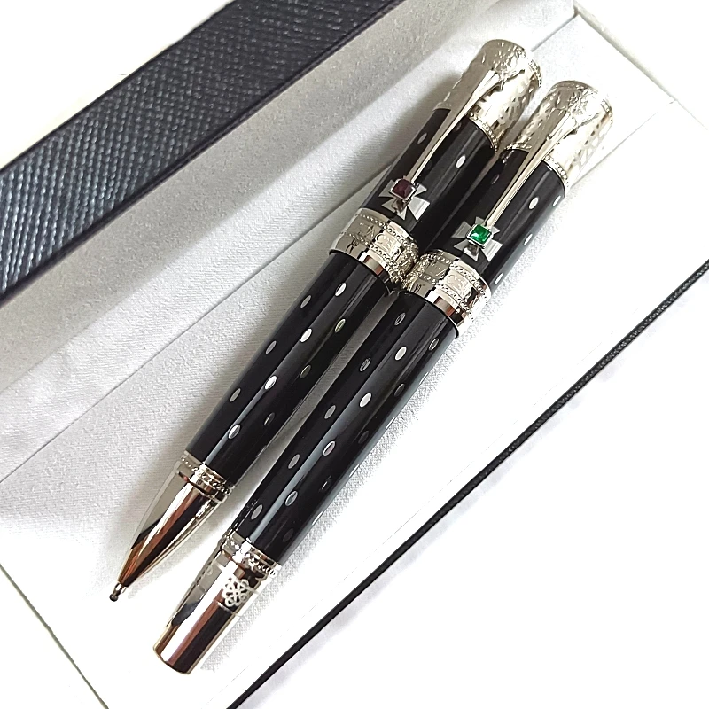 Химикалка писалка Elizabeth Rollerball Pen MB, издаден в ограничен тираж, луксозни офис перьевые химикалки за писане с бриллиантовым капачка със сериен номер - 3