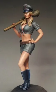 1/35 мащаб немски секси момиче-унтер-офицер от времената на Втората световна война, модел от смола, комплект, статуетка, Безплатна Доставка