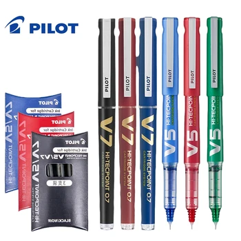 1 бр. pilot гел писалка за еднократна употреба V5/V7, офис аксесоари 0,5/0,7 мм, червени, сини, черни, канцеларски материали, ученически принадлежности, японски стоки за бродерия