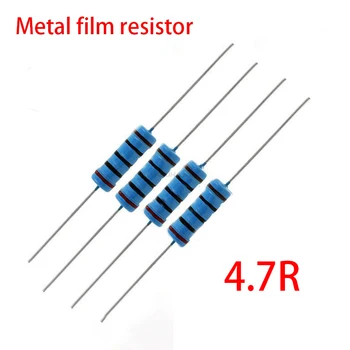 20 бр. Метален филмът резистор 4,7 Ома 2 W 4,7 R 4R7 с грешка 1%