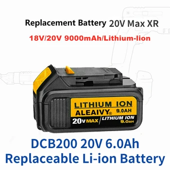 2023 НОВ 20V 9.0 Ah DCB200 Сменяеми Литиево-йонна Батерия за електрически инструменти DeWalt MAX AY 18650 Литиево-йонни Батерии
