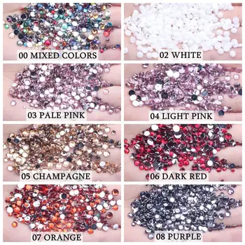 39 Цвята Камъни за нокти 3 мм 1000 бр. кристали от смола без корекции за дизайн на ноктите с равна обратна страна, кръгли аксесоари за изработка на бижута 