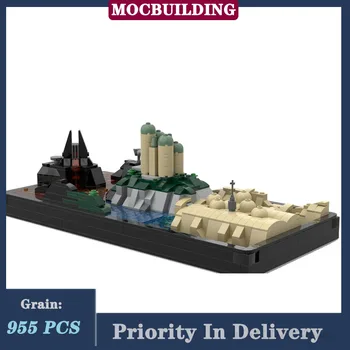 3D модел Space Planet Building Block Събрание на MOC Lava Desert Collection Series Toy Gifts