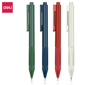 4 бр. DELI NS646 0,5 мм черно мастило, 4 цвята гел химикалки учебни пособия за студенти канцеларски материали