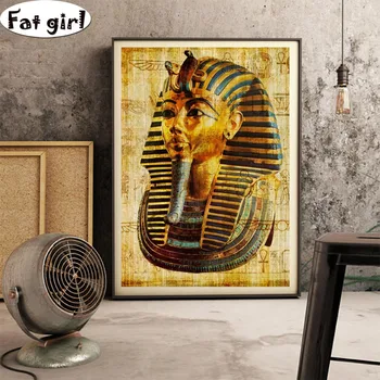 5D САМ диамантена живопис, бродерия на кръстат бод, Ретро египетски религиозен идол, квадратни, кръгли, ръчно изработени пачуърк за дома