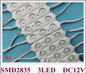 Led светлинен модул за впръскване DC12V 70 мм * 18 мм * 7 mm SMD 2835 3 светодиоди е 1,5 Вата 200лм с разпространение на обектив 170 градуса алуминиева печатна платка супер ярък