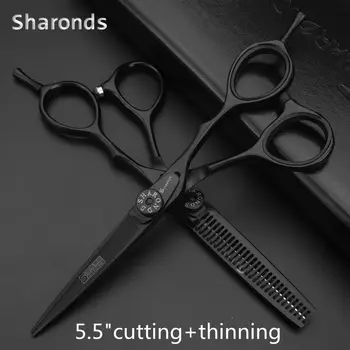Sharonds Нови професионални фризьорски ножици, комплект ножици за подстригване, Фризьорски салон, Салон за Красота с високо качество, 5,5/6,0 см