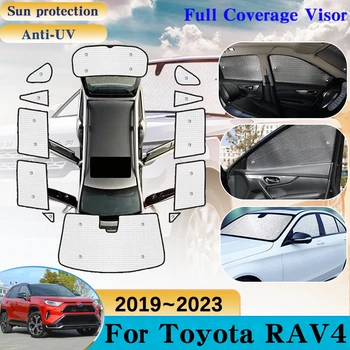 Авто Козирка На Предното Стъкло За Toyota RAV4 2023 Аксесоари 2019 2020 2021 2022 XA50 Защита на Страничните Прозорци От Слънце, Козирка От Ултравиолетовите