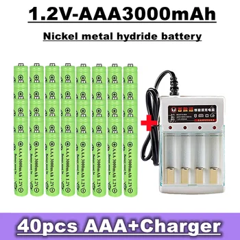 Акумулаторна батерия AAA, изработени от никел-металлогидрида, 1,2 3000 mah, подходяща за детски играчки, будилници, MP3 и т.н., продава се със зарядно устройство