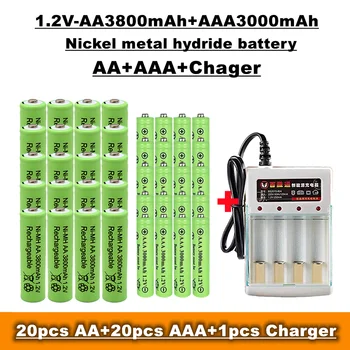 Акумулаторна батерия тип АА + ААА, 1.2, 3800 ма /3000 MAH, се използва за продажба на дистанционни управления, играчки, радиоприемници и зарядни устройства