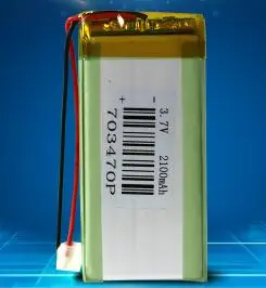 Безплатна доставка на 2 бр./лот 3,7 В 703470 2100 ма полимерна литиево-йонна батерия за таблет