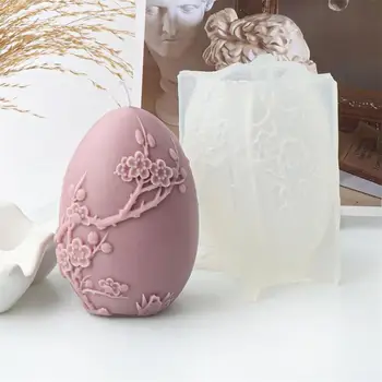 Великденско яйце, Цветна топка, Свещ, силиконова форма, Шоколад за украса, ръчно изработени, гипсовое Сапун за ароматерапия, свещ от смола, силиконова форма