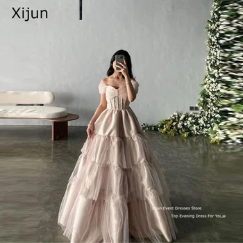 Вечерни рокли трапецовидна форма Xijin, вечерни рокли за абитуриентски бал, на много нива рокли за бала с дължина до пода Повод 2023, Вечерни рокли Vestdios, бални рокли