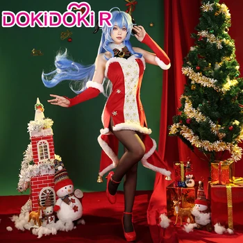 Ганью Cosplay играта Genshin Impact 【S-3XL】 DokiDoki-R Game Genshin Impact Коледна рокля Ганью Додзин Cosplay хубава рокля плюс размер