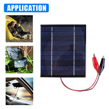 Джобно Слънчево зарядно устройство с мощност 5, 5 W, аксесоари за къмпинг, за батерията, 3-5 В