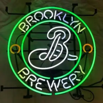 Изработена по поръчка Бруклинская пивоварна, стъклена неонова светлинна табела бира на бара