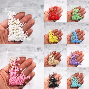 Кавайный 3D кристал цвете за дизайн на ноктите, смесени кристали 3 мм и 6 мм, Акрилен Камък, Перла декоративни аксесоари, Принадлежности за маникюр 