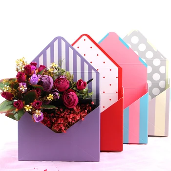 Креативна мини кутия във формата на плик, Цветен букет, Подарък кутия, сгънати на ръка, корейски цвете, подарък кутия за цветя на Свети Валентин, Цветя