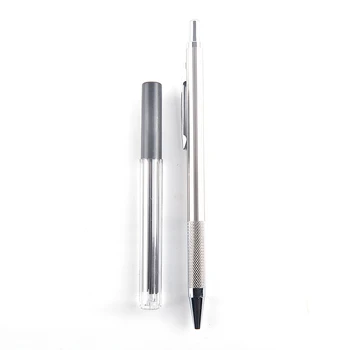 Метален механичен молив 0.5/0.7/0.9/1.3/2.0 автоматичен молив за рисуване мм с грифелем