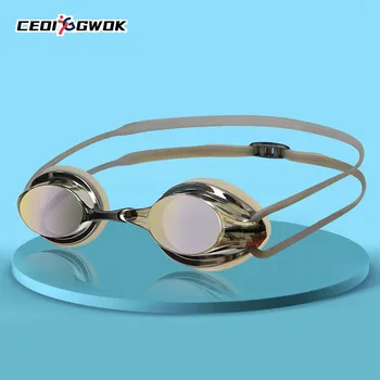 Многоцветни слънчеви очила за плуване CEOI GWOK За възрастни, мъжки и женски, Силиконови Комфортни Очила за плуване с висока разделителна способност с възможност за регулиране