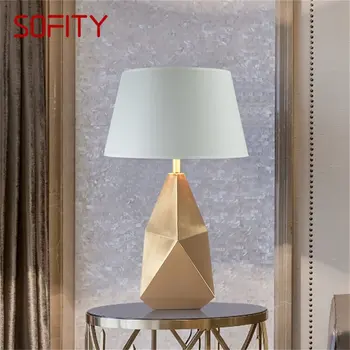 Модерна настолна лампа SOFITY, бронзов led настолна лампа, креативен дизайн и декоративна лампа за дома, спалня, всекидневна, офис