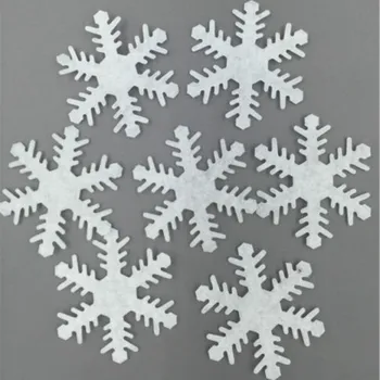 Направи си сам 200 бр. Апликация от филц под формата на снежинки, детски апликации, декоративен scrapbooking 40 мм