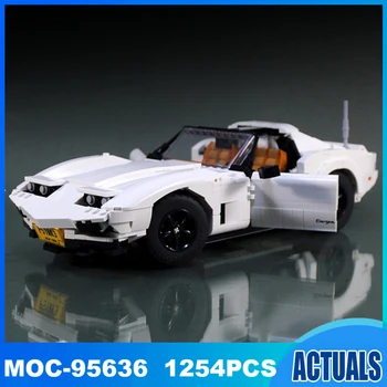 Направи си САМ Car MOC Бяло супер спортен автомобил, който е съвместим с 10295 блокове, тухли, уроци играчки-пъзели, подаръци за рожден ден (ИНСТРУКЦИЯ в PDF формат)