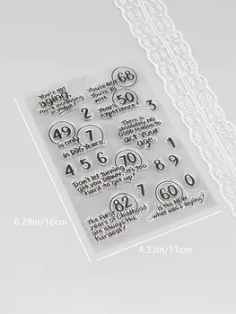 Номер Прозрачен силиконов печат, декоративна печат за фотоалбума 