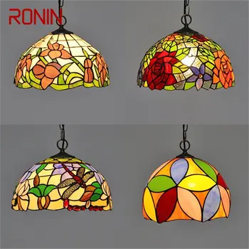 Окачен лампа RONIN Тифани, модерни led осветителни тела, декоративни растения за Домашно хранене