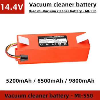 Подмяна на батерията за почистваща машина 14,4 v, 5200 mah, 6500 mah/9800 mah, се използва за почистваща машина за просо, robotrock S50 S51 T4, T6 и т.н