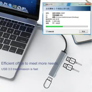 С порта Sd Tf Usb 3.0 2.0 хъб ивица на Преносим hub Type C USB сплитконцентратор конвертор за компютър Macbook високоскоростен 5 в 1